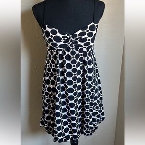 Vintage Black and White Mini bubble dress Large (juniors)
